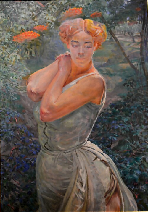 Portret młodej kobiety, 1917, Jacek Malczewski