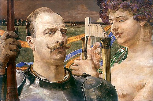 Rycerz i muza, 1903, Jacek Malczewski