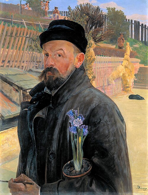Self-Portrait with a Hyacinth, 1902, Jacek Malczewski