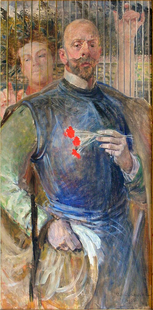 Autoportret z muzą, 1905, Jacek Malczewski