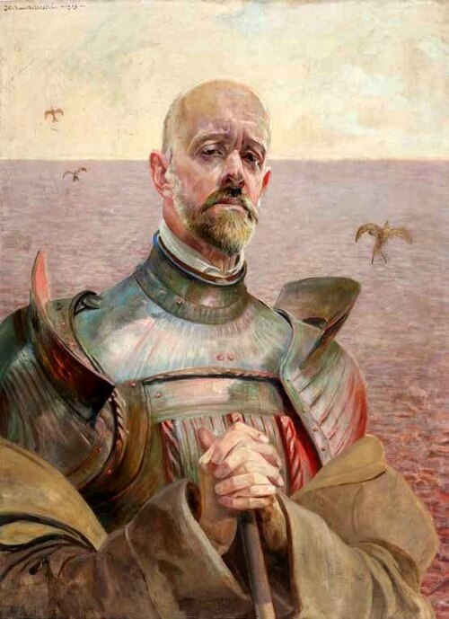 Self-portrait in an armour, 1919, Jacek Malczewski