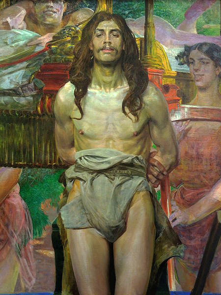 St John with Salome, detail, 1911, Jacek Malczewski