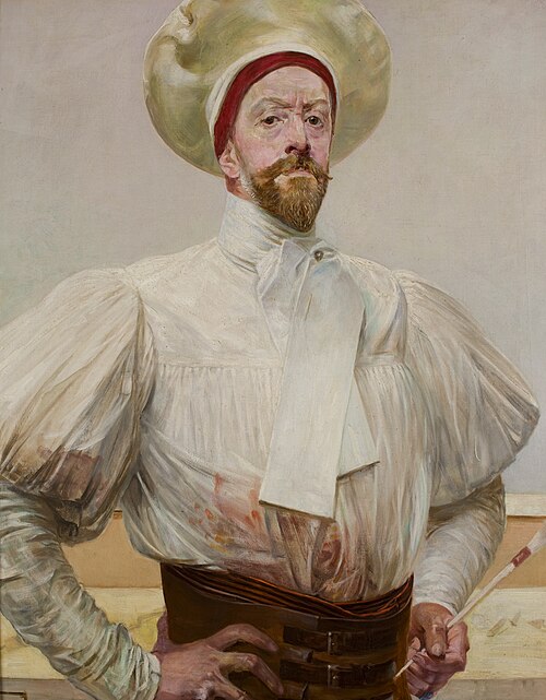 Self-Portrait in a White Attire, 1914, Jacek Malczewski