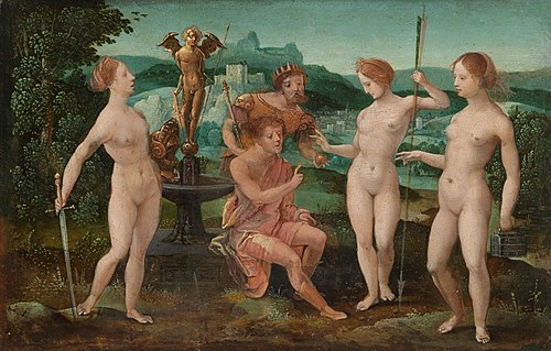 Le Jugement de Pâris, 1532, Maître des demi-figures