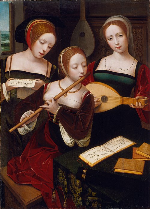Trois musiciennes, 1530, Maître des demi-figures