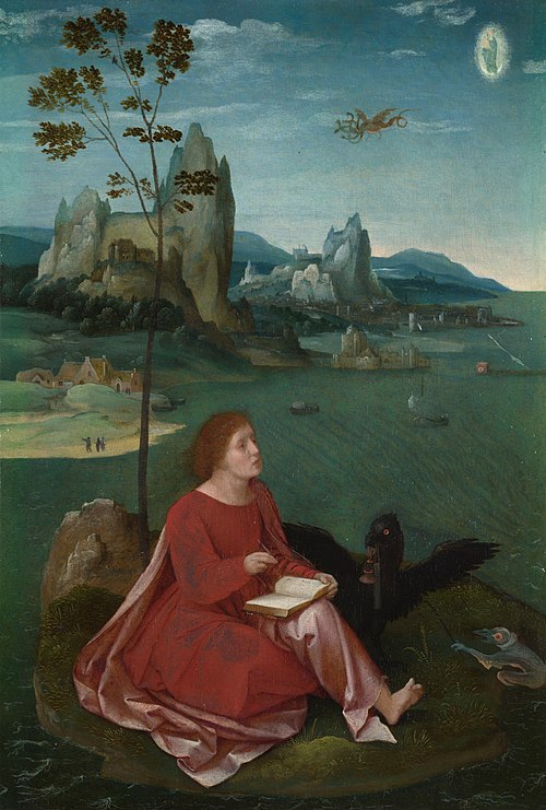 Saint Jean de Patmos, 1540, Maître des demi-figures