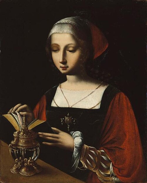 Mary Magdalene Reading, 1510, Maître des demi-figures