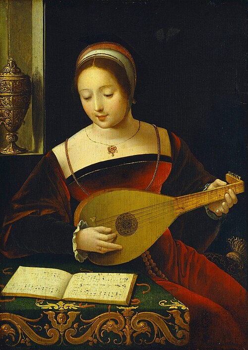 Une lutheniste, 1530, Maître des demi-figures
