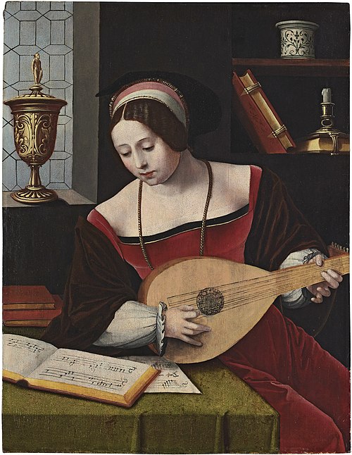 Une lutheniste, 1550, Maître des demi-figures