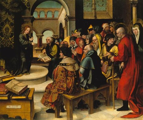 Jesus among the Doctors, 1520, Cristovao de Figueiredo
