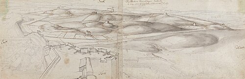 A View from Peterborough Tower at Tangier, 1669, Wenceslaus Hollar