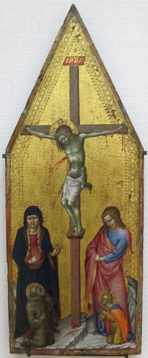 Le Calvaire avec saint François d'Assise et le jeune saint Guy, 1380, Francesco di Vannuccio