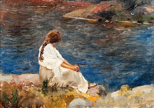A Quiet Moment by the River, 1930, Maria Alekseïevna Fiodorova
