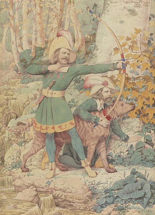 Sketch of Robin Hood, 1852, Richard Dadd