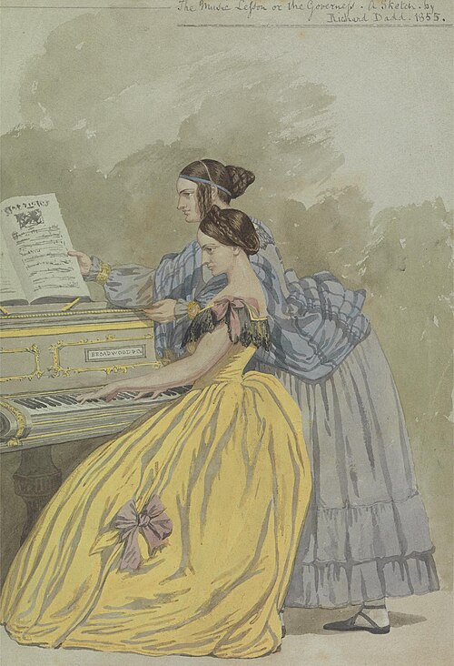 The Music Lesson or the Governess: a Sketch, 1855, Richard Dadd