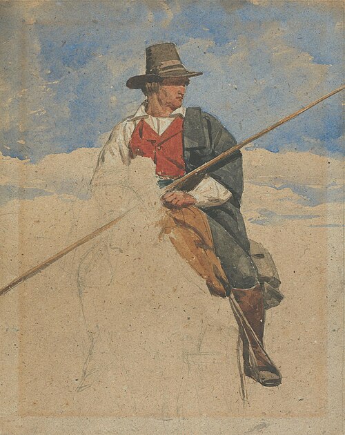 A Seated Figure on Horseback, , Richard Dadd