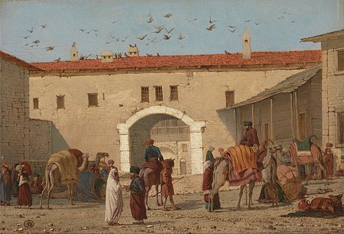 Caravanserai at Mylasa in Asia Minor, 1845, Richard Dadd