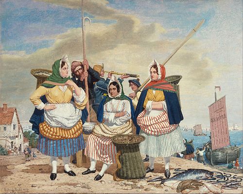 Fish Market by the Sea, 1860, Richard Dadd
