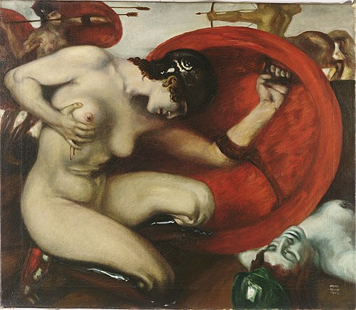 Amazone blessée, 1905, Franz von Stuck