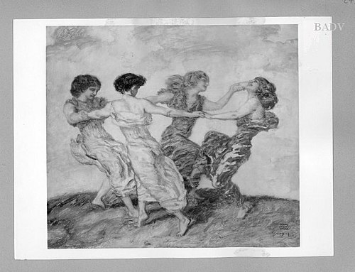 Dance in spring, 1913, Franz von Stuck