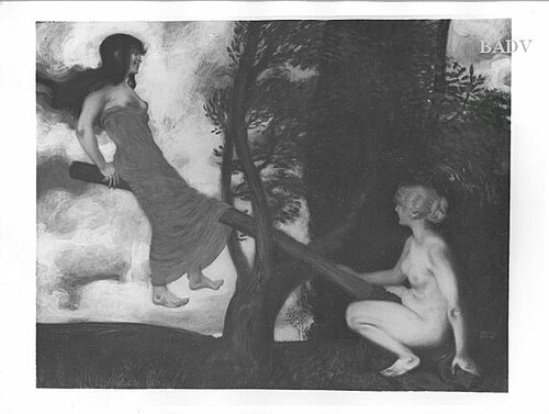 The see - saw, 1903, Franz von Stuck