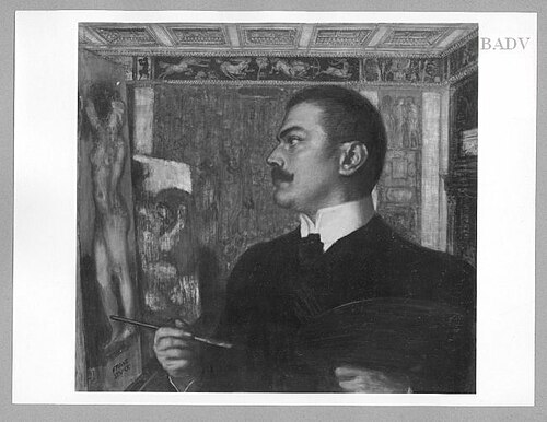 self-portrait, 1888, Franz von Stuck