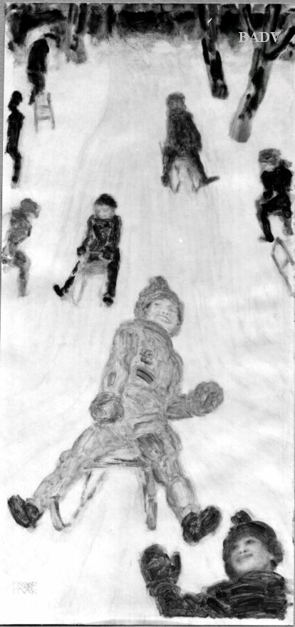 Kinder beim Rodeln, 1888, Franz von Stuck