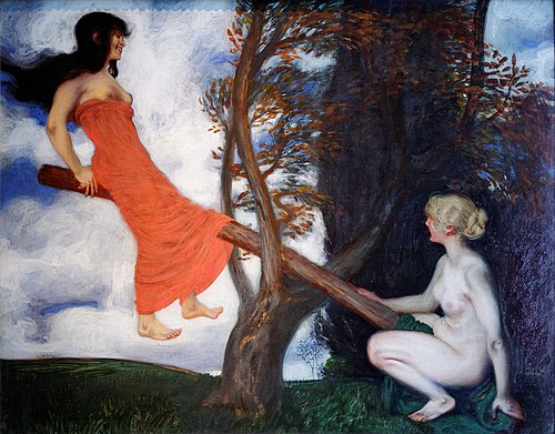 La balançoire, 1898, Franz von Stuck