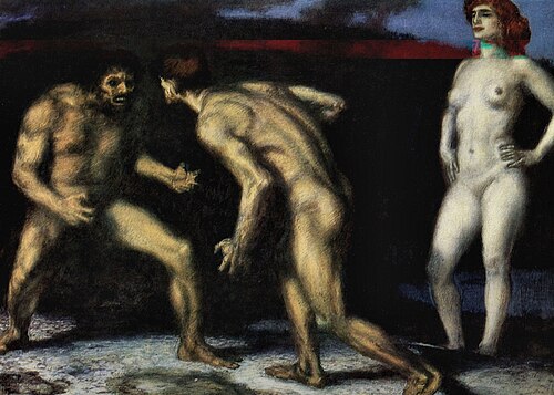 Fighting for a Woman, 1905, Franz Stuck
