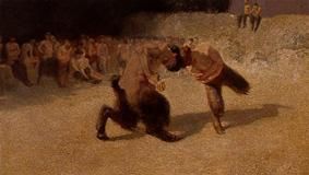 Kämpfende Faune, 1889, Franz Stuck