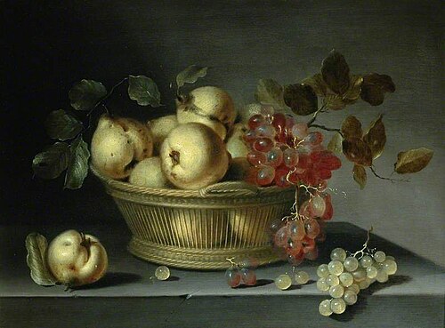 A Basket of Pears and Grapes, 1642, Gillis Gillisz. de Berch