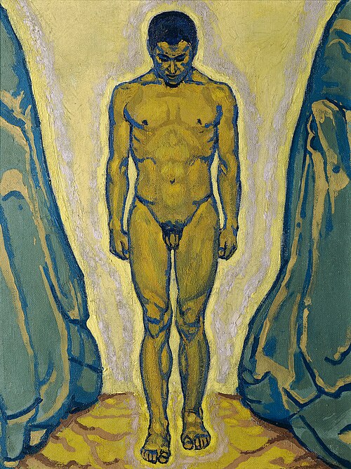 Aktstudie (gelb und blau), 1915, Koloman Moser