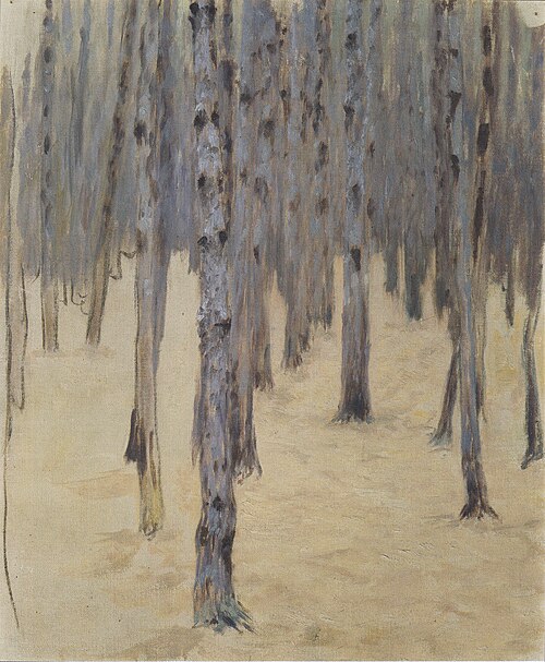 Föhrenwald im Winter, 1908, Koloman Moser