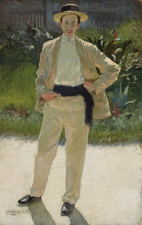 Portrait of Stanisław Czajkowski, painter, artist’s brother, 1898, Józef Czajkowski