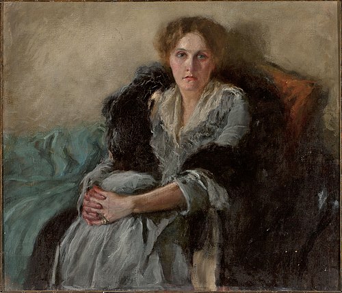 Portrait of the artist's wife, Leta Czajkowska (ca.1875–1947), 1905, Józef Czajkowski