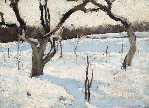 Orchard in Winter, 1900, Józef Czajkowski
