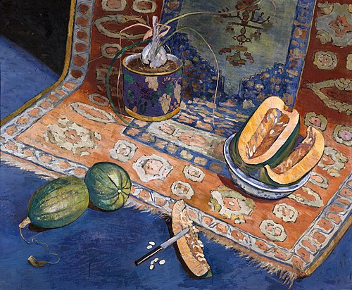 Nature morte aux pastèques, vases et tapis, 1913, Georgette Agutte