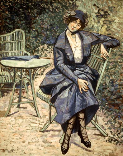 Femme à la robe bleue, 1919, Georgette Agutte