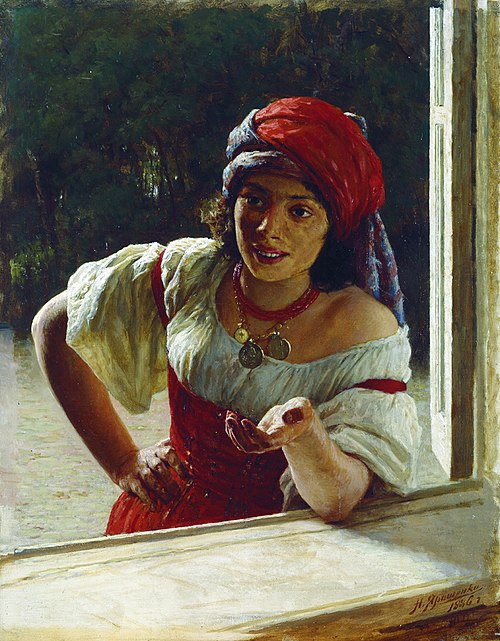 Gipsy Woman, 1886, Nikolai Yaroshenko