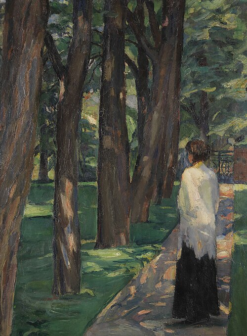 Dame im Park., 1910, Albert Weisgerber