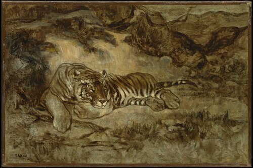 Tiger at Rest, 1860, Antoine-Louis Barye