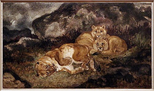 Lioness and Cubs, 1832, Antoine-Louis Barye