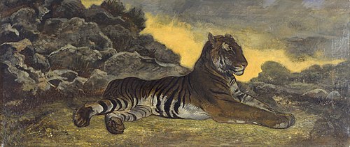 Tigre au repos, 1850, Antoine-Louis Barye