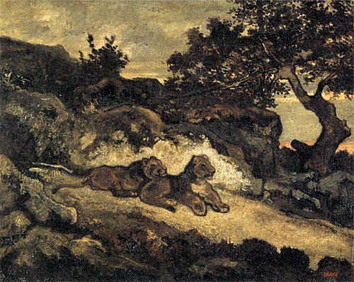 Lions près de leur antre, 1850, Antoine-Louis Barye