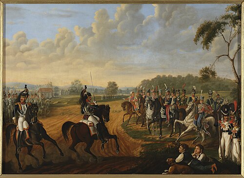 Inspection of the 14th Regiment of Cuirassiers of the Duchy of Warsaw, 1841, Michał Chylewski