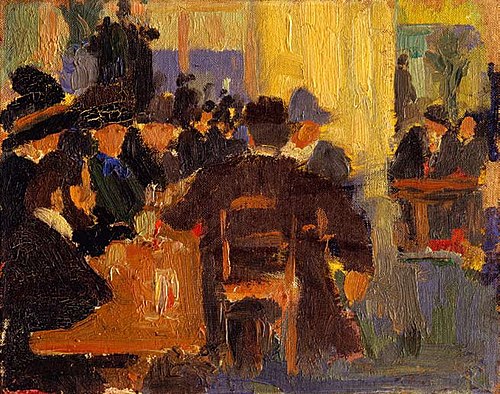 Cafés de Paris, 1908, Amadeo de Souza-Cardoso