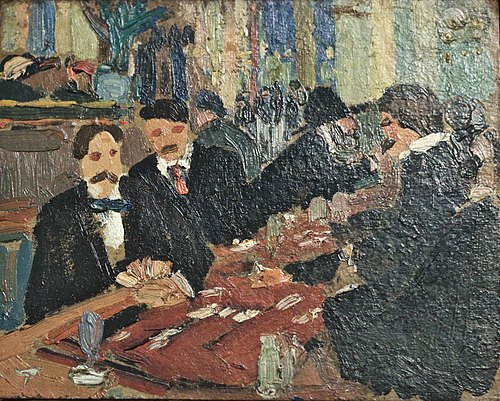 Paris Café - Card Game, 1908, Amadeo de Souza-Cardoso