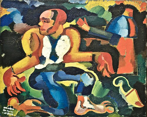 Crime Blue Abyss Physical Remorse, 1914, Amadeo de Souza-Cardoso