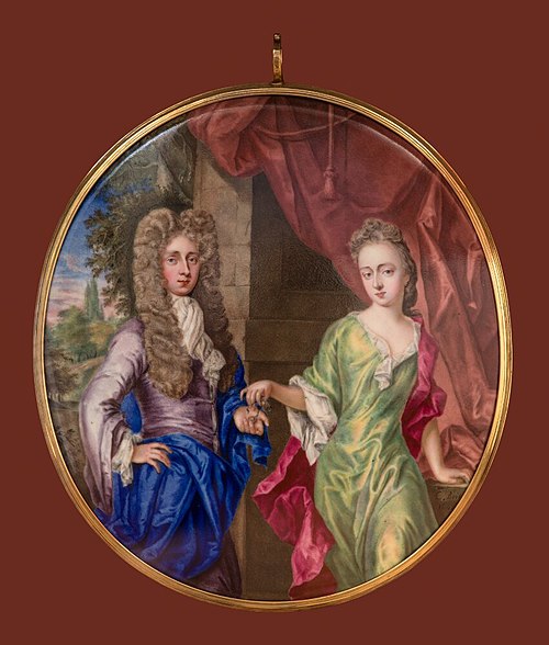 Francis, 2nd Earl of Godolphin, with wife, 1697, Charles Boit