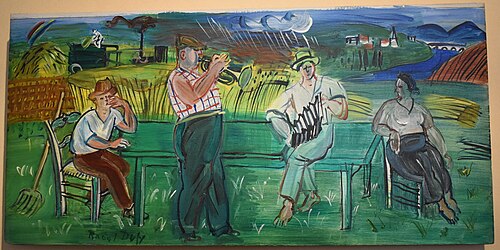 Musiciens à la campagne, 1948, Raoul Dufy